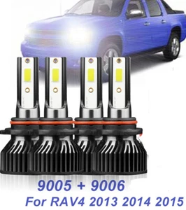 4x 9005 9006 LED Headlight Bulbs Fog Lights Bulb Combo Conversion For RAV4 13-15 - Picture 1 of 15