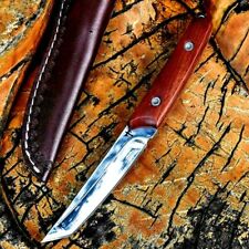 Handmade Japanese Tanto Knife Mini Katana Fixed Blade Hunting Survival Wood Wild