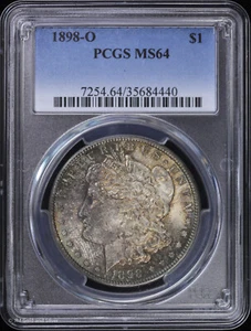 1898-O $1 Morgan Silver Dollar PCGS MS 64 | Uncirculated UNC BU - Picture 1 of 4