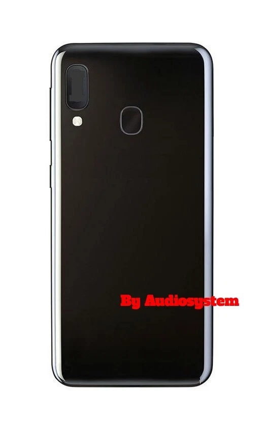 COVER BACK POSTERIORE PER SAMSUNG GALAXY A20E SM-A202 NERO VETRO RICAMBIO - Immagine 1 di 1
