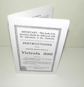 Victor Victrola 300 Manual de instrucciones Reproducción - Imagen 1 de 11