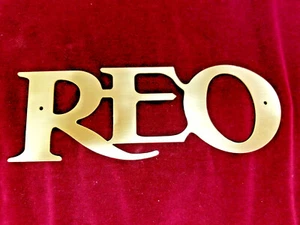 REO Radiator Script BRASS Emblem Medalion  - Picture 1 of 2