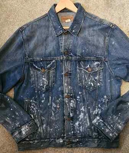 Ralph Lauren Polo Denim Supply Paint Patch Aztec Sportsman Western Jean Jacket - Picture 1 of 12