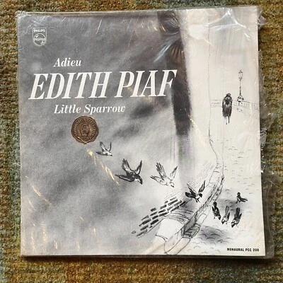 Adieu EDITH PIAF Little Sparrow LP EX/NM w/Attached Booklet / in Original Shrink - Image 1 of 4