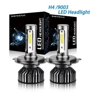 2Side Luces Fuertes Para Auto Coche Luz Carro Bulbs H4/9003 LED SUPER Blanco 2X - Picture 1 of 10