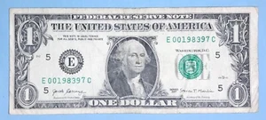 1983 September 7 Birthday Note $1 One Dollar Bill E 00198397 C (__1983 - 9 - 7) - Picture 1 of 2