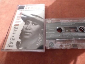 1991 AUDIO CASSETTE- WHAT YOU SEE IS WHAT YOU SWEAT - BY ARETHA FRANKLIN - Picture 1 of 5