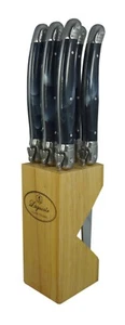 LAGUIOLE by Louis Thiers Steak Knife Set - Marbled Black Colour - RRP $109 - Picture 1 of 3