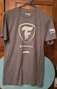 Firestone Tire Logo Gray Men's T-Shirt Med Indy Car - Picture 1 of 5