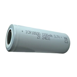 18500 3.7V 1200mAh FLAT TOP Lithium rechargeable battery D 18mm by L 49mm - Picture 1 of 1