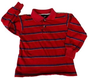 Augie Boys Size 4 Striped Shirt Vintage USA 1980's Red-C1 - Picture 1 of 10