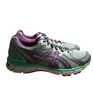 Asics Excite 2 T473Q Sneakers Womens Size 8 Gel Gray Purple Mint Running Shoes - Picture 1 of 11
