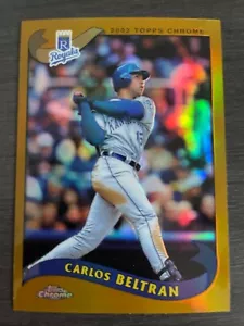 2002 Topps Chrome Carlos Beltran rifrattore oro #201 Kansas City Royals - Foto 1 di 2