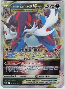 Holo Foil Hisuian Samurott VSTAR 102/189 Ultra Rare SWSH10: Astral Radiance NM - Picture 1 of 1