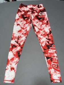 NFL Team Apparel Kansas City Chiefs Leggings Women’s S Red Tie Dye Logo -4366 - Picture 1 of 15