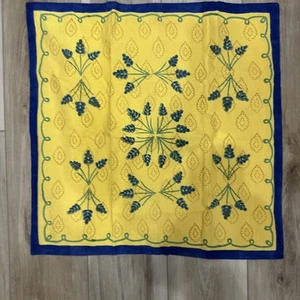 French Country Yellow Blue Pillow Cover  - Picture 1 of 4