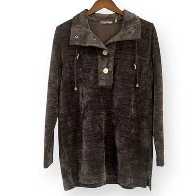 Soft Surroundings St. Germain Chenille Pullover Tunic Womens Medium Brown Taupe - Image 1 of 4