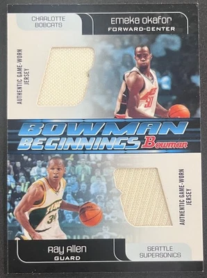 Bowman Draft & Prospects Bowman Beginnings 2005-06 #BB-OA Ray Allen Emeka Okafor Foto 1 de 2
