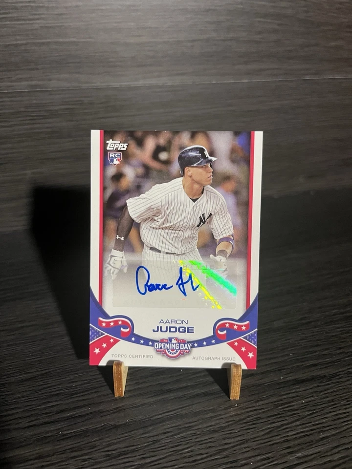 2017 Topps Opening Day Aaron Judge Rookie Auto RC RARE #ODA-AJ - Image 1 of 2