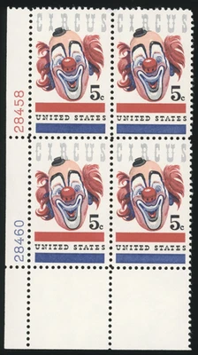 US - 1966 American Circus - SC# 1309 Block of 4 Mint NH OG - Image 1 of 2