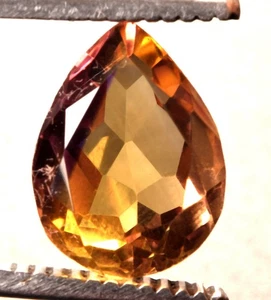 9.40 Cts. Natural Bi-Color Bolivia Ametrine Pear Shape Certified Gemstone - Foto 1 di 4