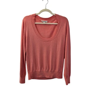 Banana Republic Seide & Kaschmirmischung U-Ausschnitt leichter Pullover Größe Large - Bild 1 von 5