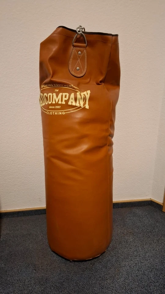 Boxsack hellbraun, Bad Company, gefüllt mit Granulat 50kg, 100cm, kaum benutzt, - Bild 1 von 1