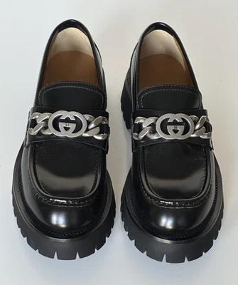 Gucci Cordovan Lux Cuero Negro Mocasín Zapatos 6.5 EE. UU. (Gucci 6) 752093 Nuevo en Caja Foto 1 de 4