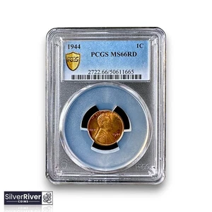 Lincoln Wheat Cent 1944 (*certifié MS66 RD par PCGS*) - Photo 1/4