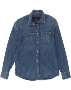 DIESEL Womens Denim Shirt UK 6 XS Blue Cotton AX03 - Picture 1 of 3