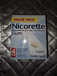 Nicorette Nicotine Gum 4mg Original 170 Pieces Exp 08/2025 FREE SHIPPING - Picture 1 of 5