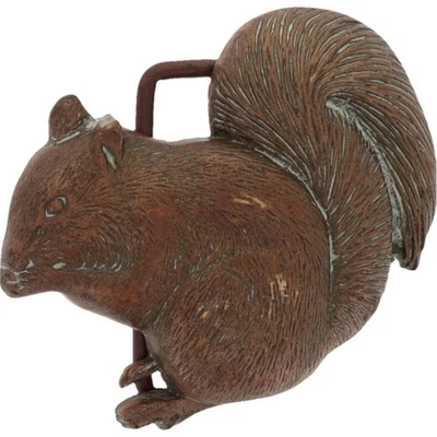 Ardilla de latón ardilla árbol criterio animal bosque caza hebilla de cinturón vintage Foto 1 de 4