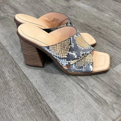 Sandalias Marc Fisher LTD. Mujer Barli 2 Puntera Cuadrada Naranja Tacón Cruzado Talla 8 Foto 1 de 4