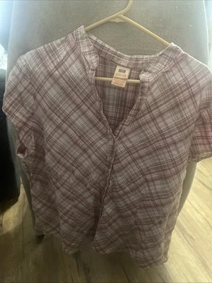 Camisa feminina vintage Faded Glory plus size com botões 22/24 - Imagem 1 de 3