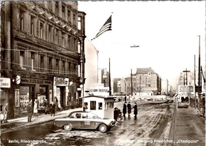 RPPC, Berlin Germany  US ARMY CHECKPOINT CHARLIE  1964 4X6 Real Photo Postcard - Picture 1 of 2