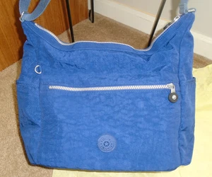 Borsa a tracolla Kipling grande in nylon tracolla regolabile blu - Foto 1 di 14
