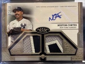 2024 Topps Tier One Nestor Cortes NASTY PATCH Auto /10 Yankees TIAR-NC - Picture 1 of 3