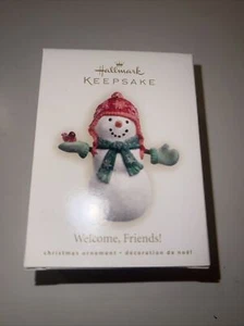 Hallmark WELCOME FRIENDS Snowman Keepsake Christmas Ornament Gift 2007 NEW NIB - Picture 1 of 3