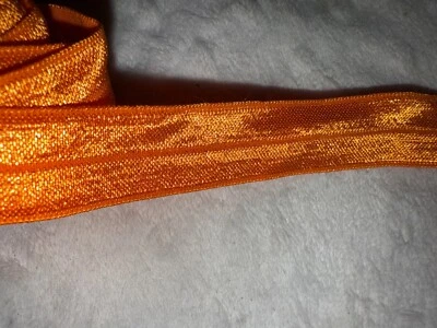 Lencería diadema elástica plegable elástica naranja brillante FOE 3/4" ancha 8,5 yardas Foto 1 de 2