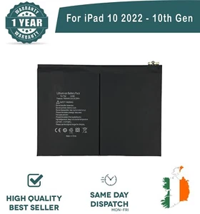 For Apple iPad 10 2022 10th Gen Battery Replacement 7606mAh 3.8V A2288 New - Zdjęcie 1 z 3