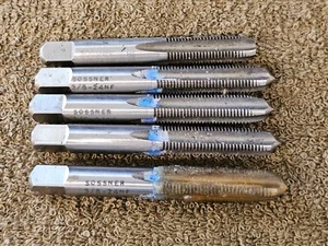 6 Sossner 3/8-24 NF HS GH3 Straight 4 Flute Tapered Plug Threading Bottoming Tap - Picture 1 of 14