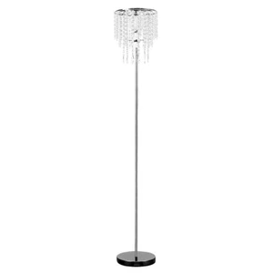 Modern Chrome Standard Floor Lamp Standing Light Acrylic Jewel Droplet Design  - Picture 1 of 6