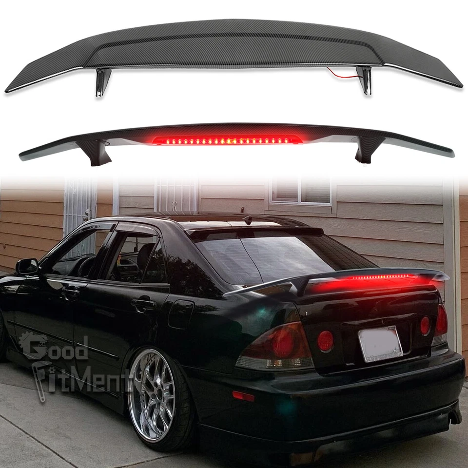 Alerón trasero de fibra de carbono para Lexus ES300 ES330 52" labio del ala + luz de freno Foto 1 de 4