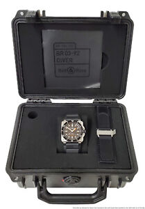 Bell & Ross BR03-92 Diver Cal 302 Automatic Mens Large Wrist Watch Box Booklet	