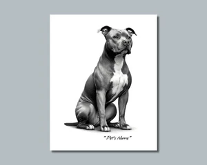 Personalized PIT BULL Pet Print Photo Picture YOUR DOG'S NAME 8x10 or 11x14 (P7) - Picture 1 of 10
