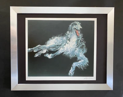 Arte Pop Firmado LeRoy Neiman "BORZOI" Montado y Enmarcado en Nuevo 11x14 Foto 1 de 3
