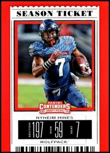 2019 Panini Contenders Draft - NYHEIM HINES #77 season ticket 🏈 - Picture 1 of 2