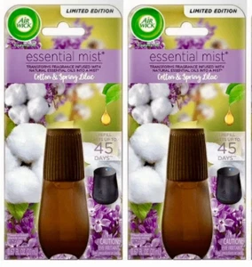 🪻2 Air Wick Essential Mist Refills Fresh Cotton & Spring Lilac Air Freshener🪻 - Picture 1 of 1
