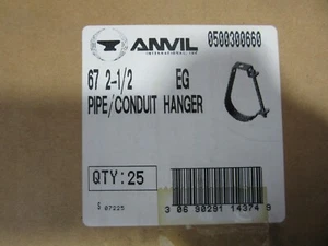 (25) Anvil 0500300660 67 2-1/2" EG Pipe/Conduit Hangers NEW!!! in Box Free Ship - Picture 1 of 3