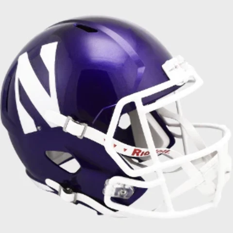 Northwestern Wildcats Full Size Speed Replica Football Helmet - NCAA Cover